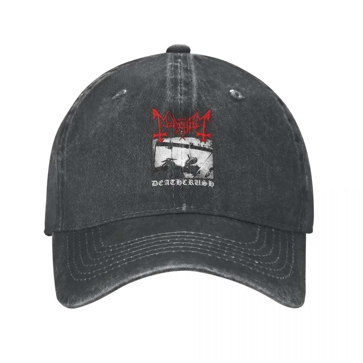 Mayhem Euronymous Baseball Caps Vintage Distressed Cotton Heavy Death MetaI Music Headwear Unisex Outdoor Running GuIf Caps Hat