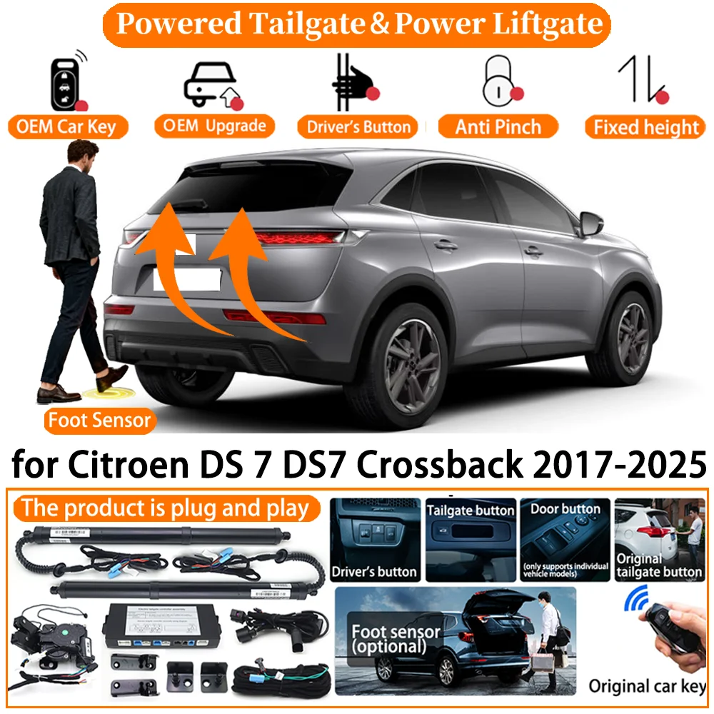Car Powered Tailgate system for Citroen DS 7 DS7 Crossback 2017-2025 Automatic Electric Power Tailgate Tail Gate Lift Strut kit