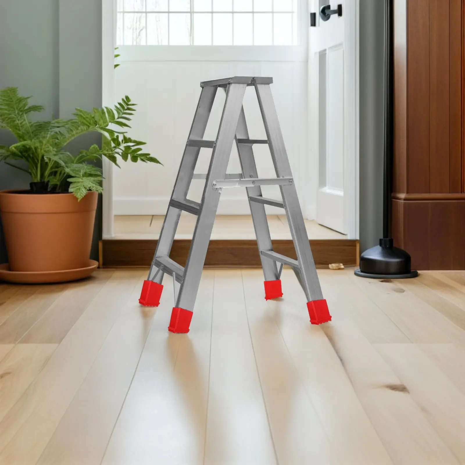 4Pcs Ladder Feet Replacement Pads Anti-Skid Rubber Feet for Folding Step Ladder Non-Slip Leg Covers Floor Protector