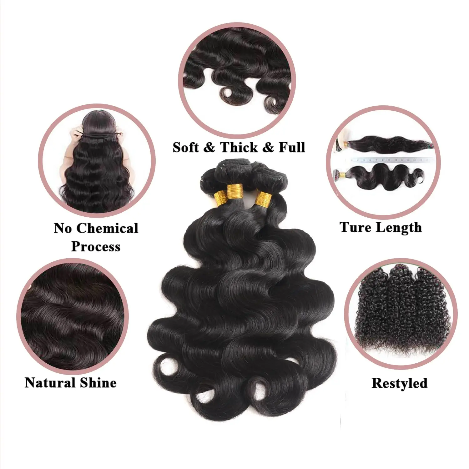 12A Human Hair Bundles Body Wave Bundles Human Hair 100% Unprocessed Brazilian Virgin Hair 4 Bundles Deals Human Hair Extensions