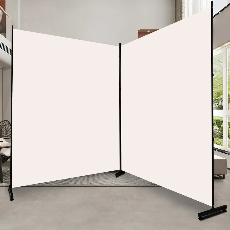 Room Divider 6FT 2 Panel Privacy Screen, 142'' Wide Fabric Indoor Room Divider Wall Divider for Room Separation, Portable