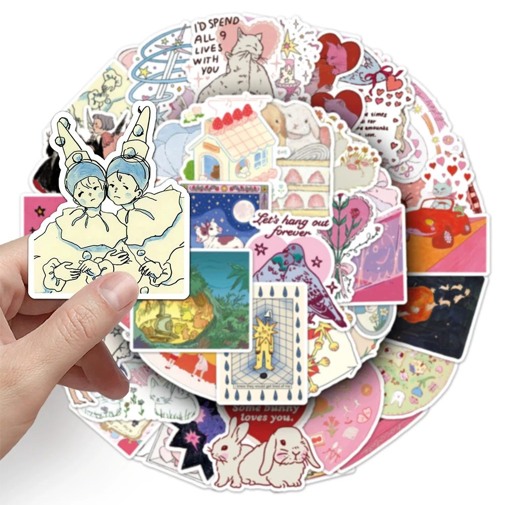 

10/30/50pcs Cartoon Fairy Tale Aesthetic Graffiti Stickers for Notebook Guitar Laptop Phone Cute Waterproof Kid Sticker Toy Gift