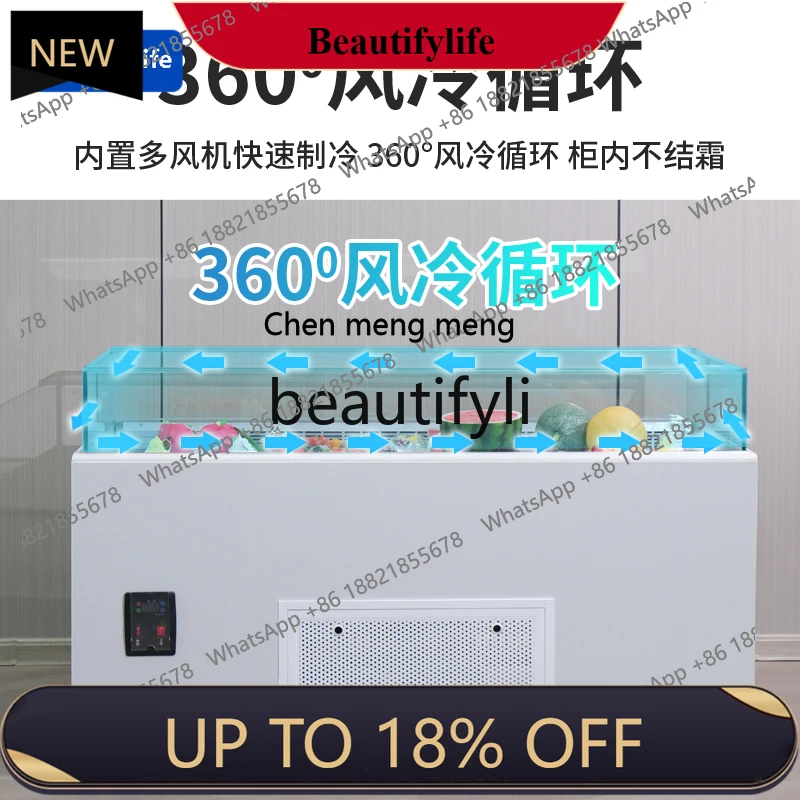 

a56 Sandwich Cabinet Cake Display Cabinet Fruit Fishing Fresh-keeping Cabinet Open Fruit Cutting Refrigerated