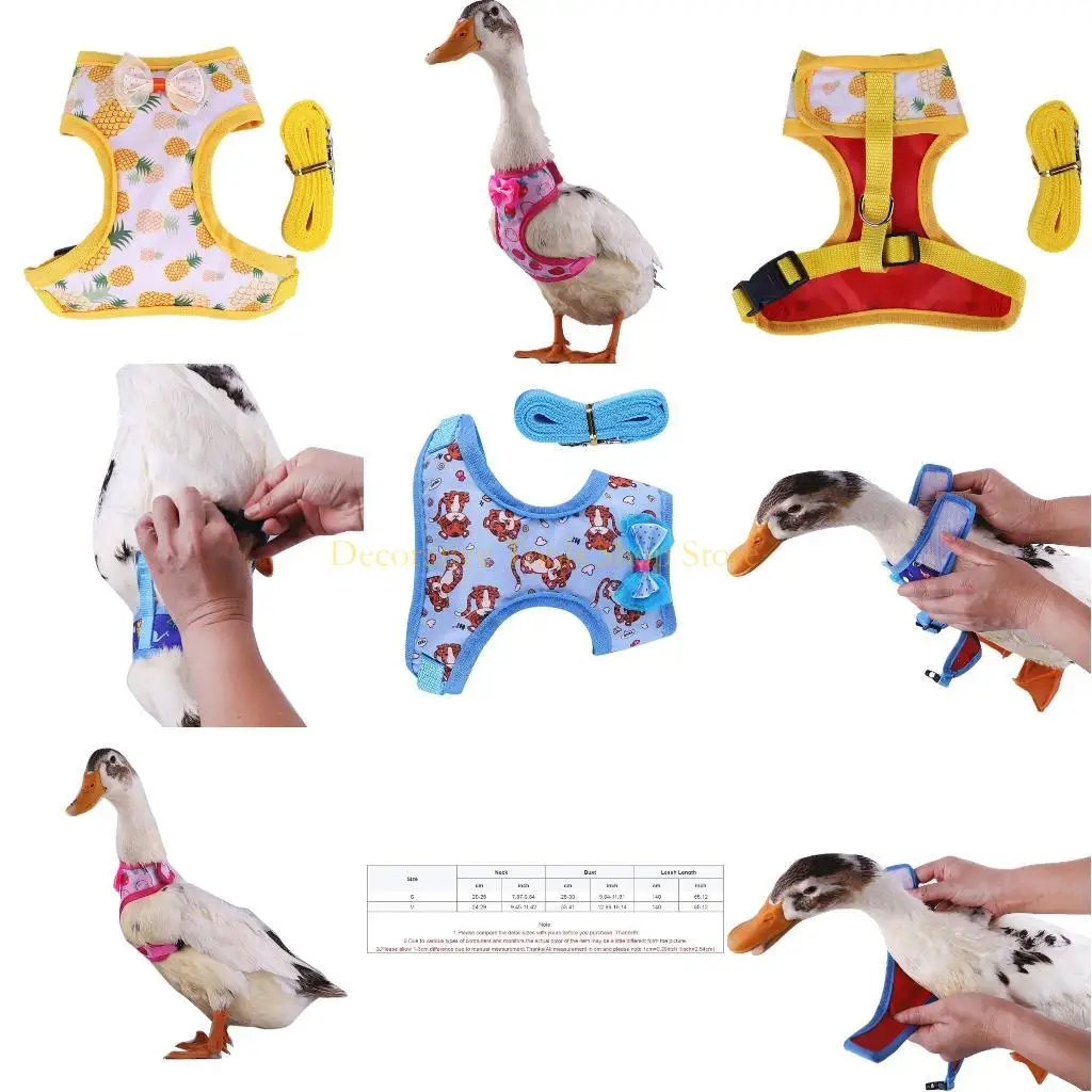 QX2E Duck Harness Leash لسترة سلامة الحيوانات الأليفة للمشي مستلزمات تحكم سهلة #1