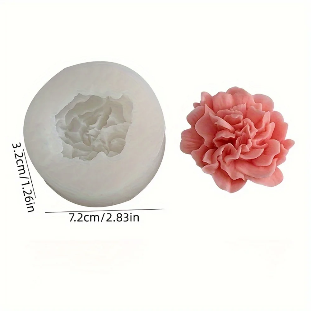 Flower Candle Silicone Mold 3D Carnation Silicone Candle Gypsum Set Handmade Wax Model Cake Baking Mold Craft Production