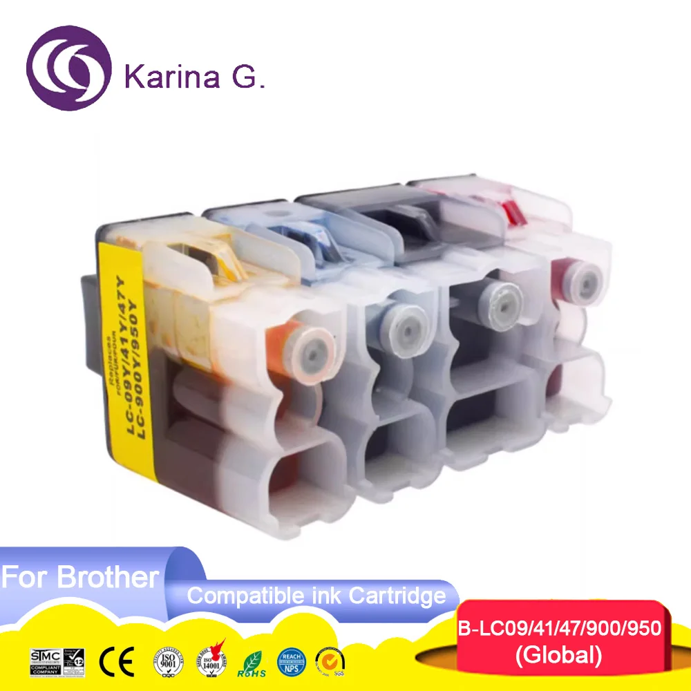 LC09 LC47 LC41 LC950 LC900 Premium Compatible Color Inkjet Ink Cartridge for Brother DCP-J983N DCP-110C/115C/117C/120C Printer