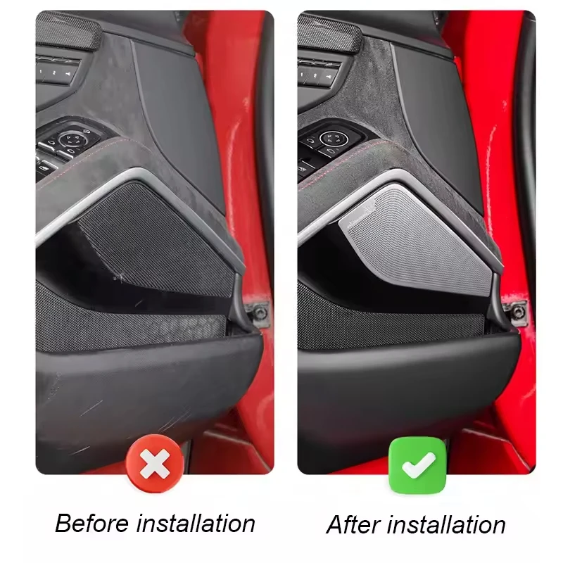 

Car Central Control Side Horn Cover Car Door Modification Audio Speaker Trim Accessories For Porsche 718 Cayman Boxster 982 981