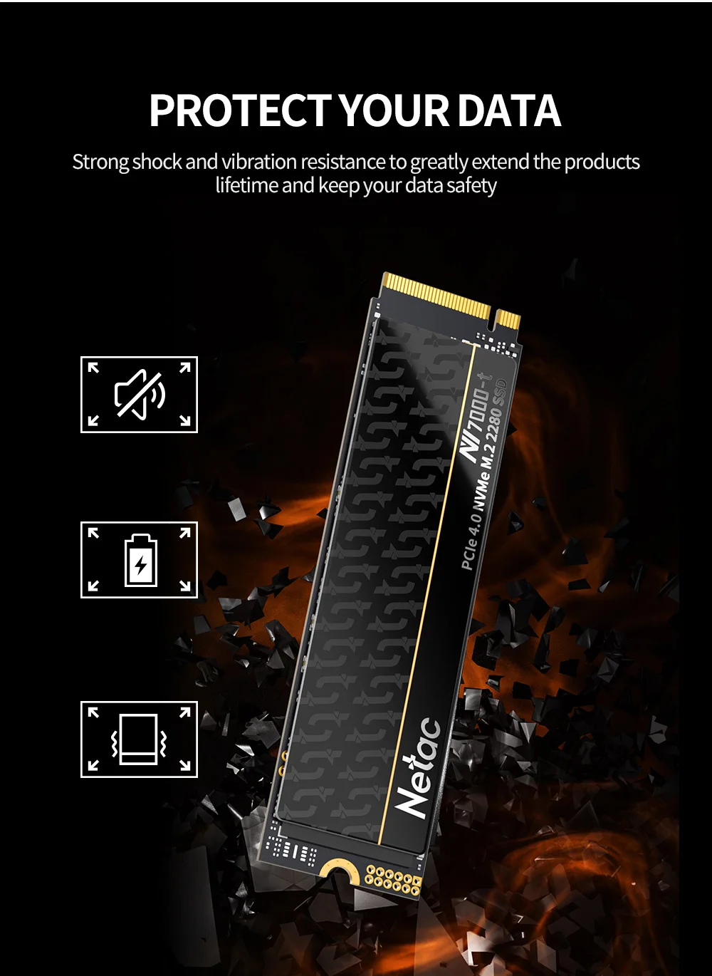 Netac SSD 1TB 2TB SSD NVMe M2 4TB 512GB PCIe 4.0 X4 M.2 2280 Festplatte Interne Solid-State-Laufwerke NVME SSD für PS5 Laptop NV7000t – Detail 11