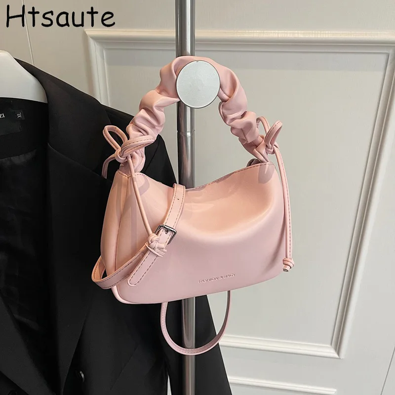 

Women's PU Leather Mini Handbag Versatile Fashion Solid Color Single Shoulder Crossbody Bag Commuting Bag Girl Underarm Bag