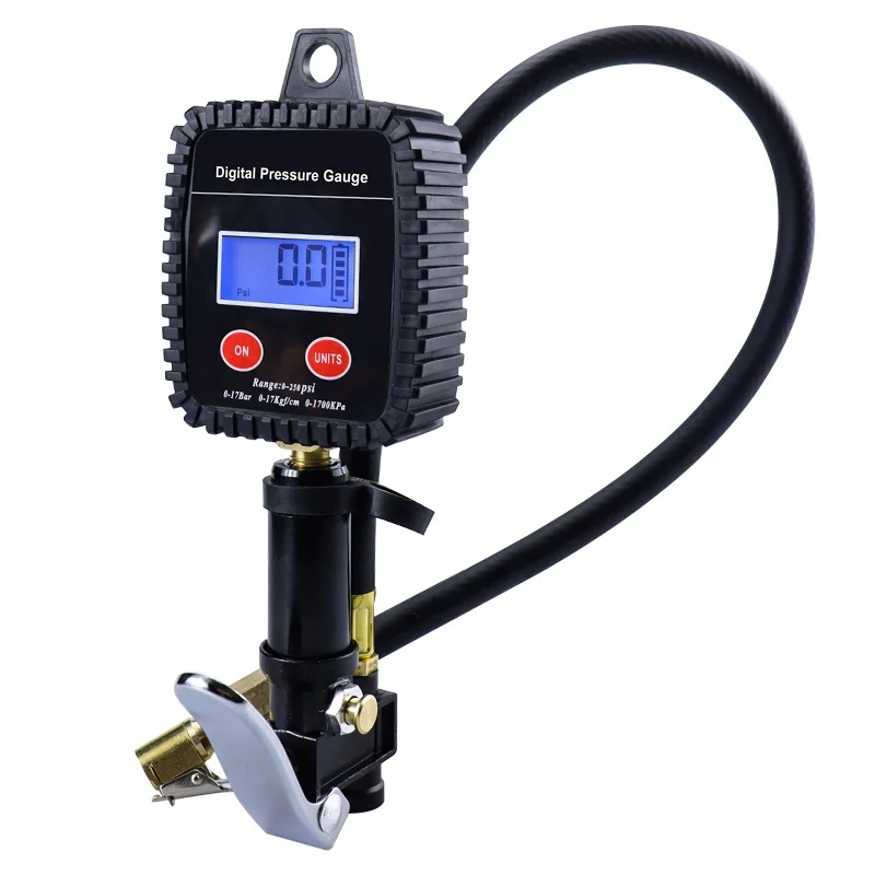 200PSI New Style Digital Tire Inflator with Pressure Gauge, with Lock on Air Chuck