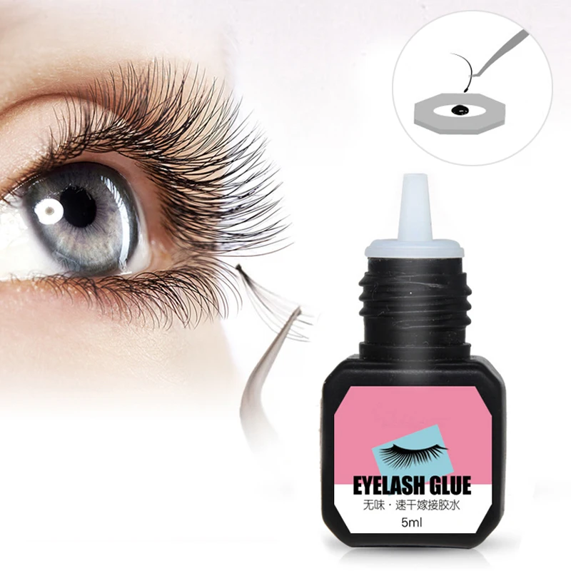 5ml 1 Sekunde schnell trocknender starker falscher Wimpern verlängerung kleber schnell trocknender Kleber schwarzer Kleber kein reizendes Make-up Nerz Wimpern