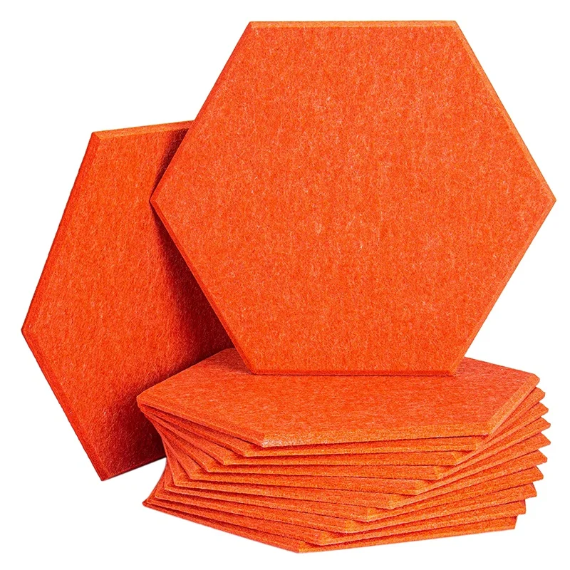 

12PCS Hexagon Acoustic Panels Foam Panel 14X12X0.4Inch Sound Proofing Padding For Wall Acoustic Treatment For Studio