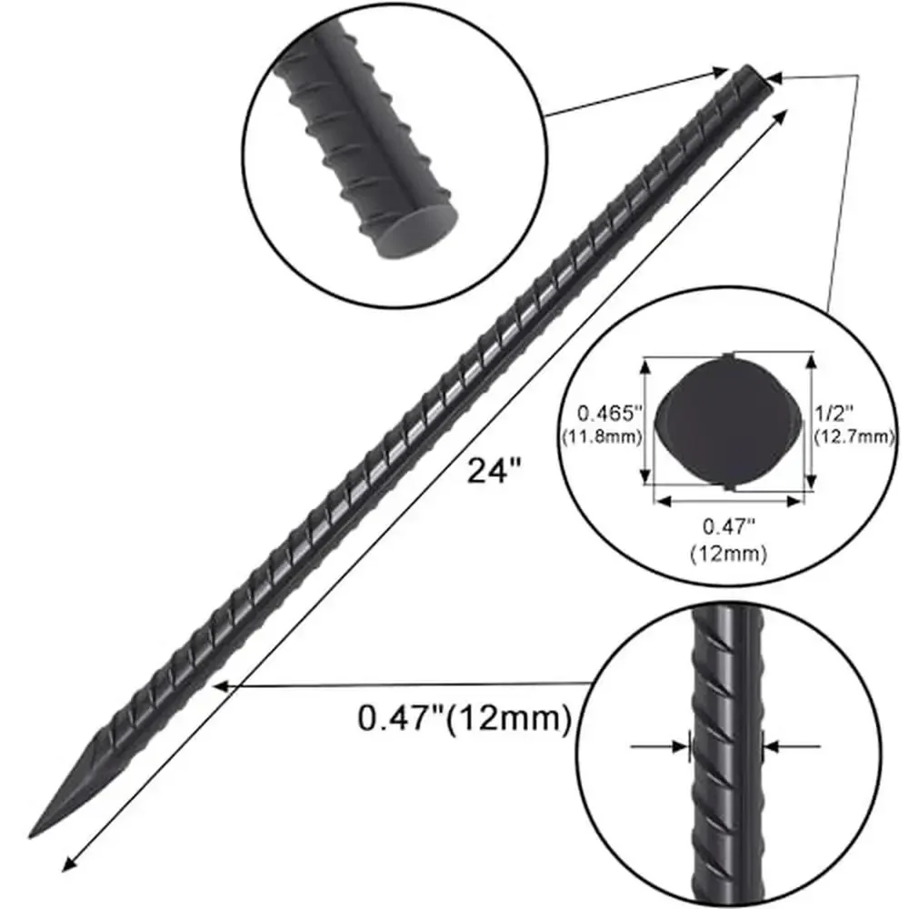 Steel Rebar Stakes 24