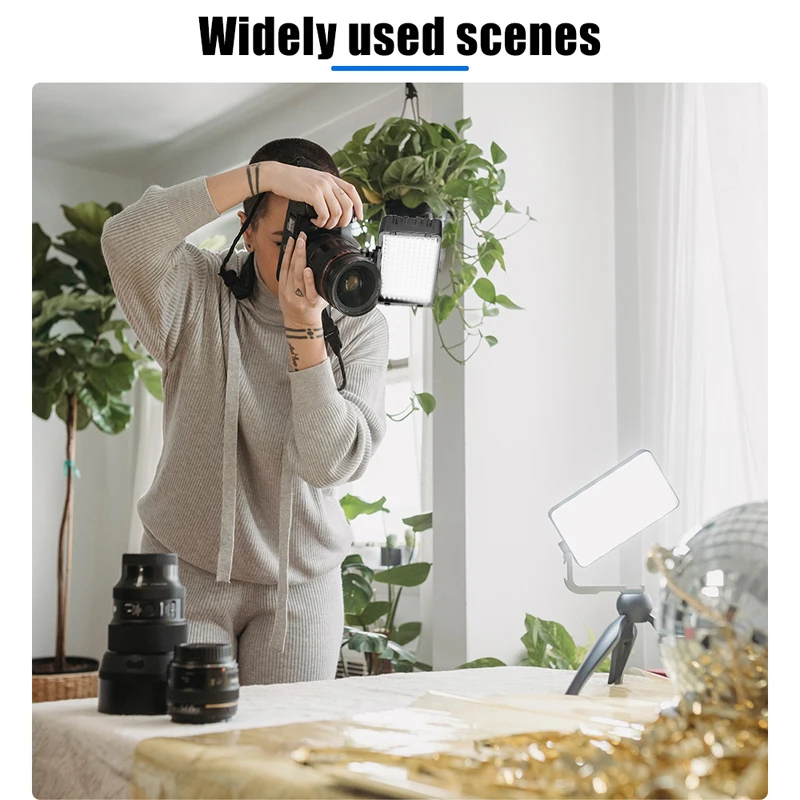 Selens LED Video Light 168LED Photography Lighting Camera Camcorder Fill Light Photo Studio Kits Photography Accessories