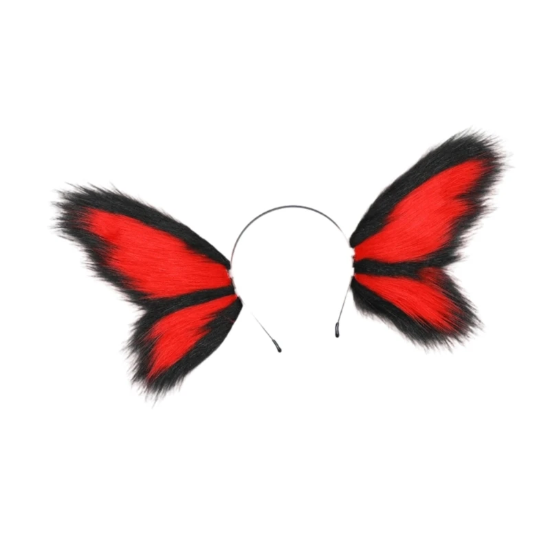 xxfd動物耳ヘッドバンドヘアバンドエルフ耳クリスマスハロウィーンのヘアアクセサリーコスプレパーティーバタフライヘッドバンド