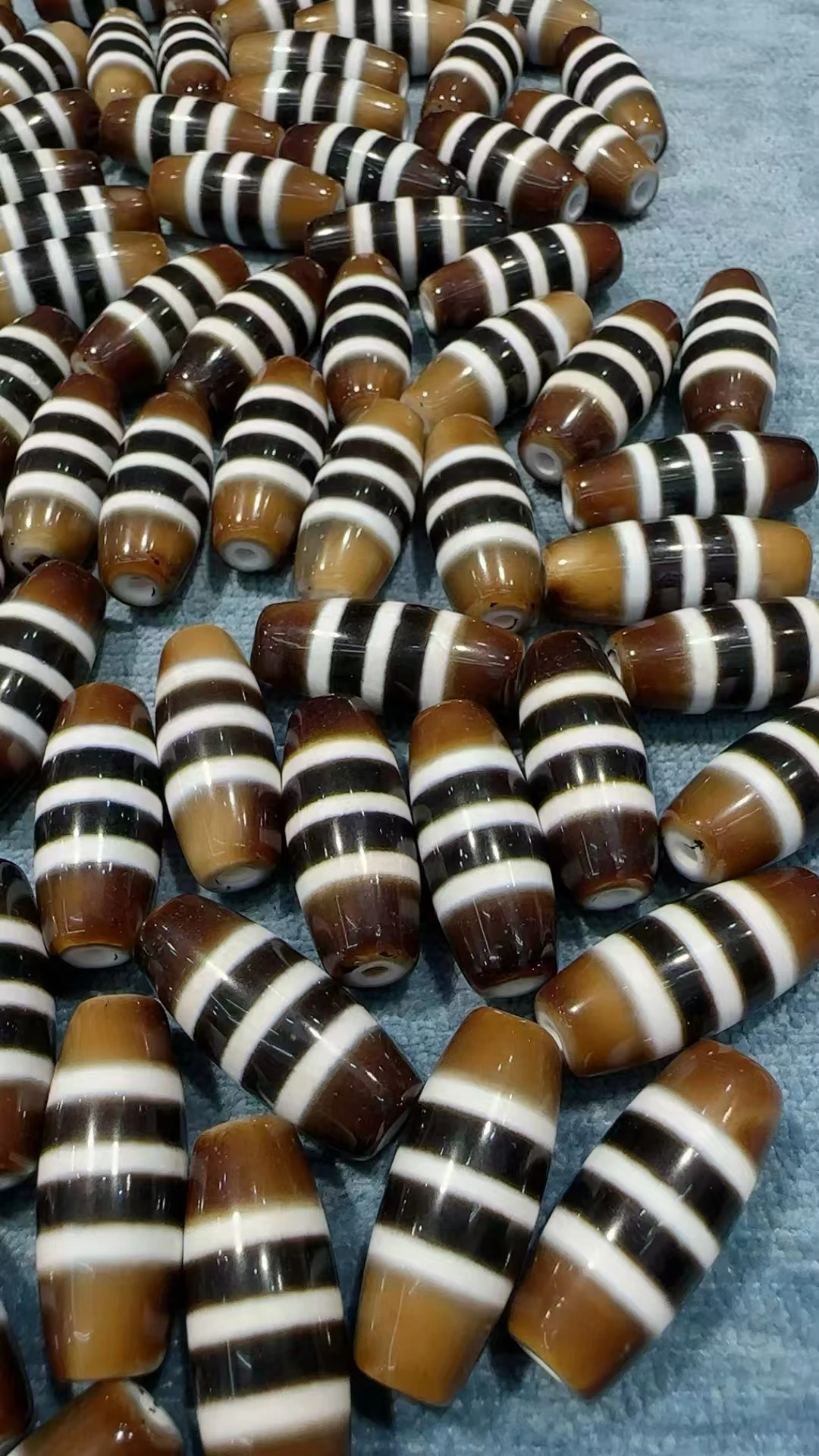 Special Offer Top quality 30mm Strip Tibetan Dzi Beads DIY Amulet pendant Necklaces for Jewelry making