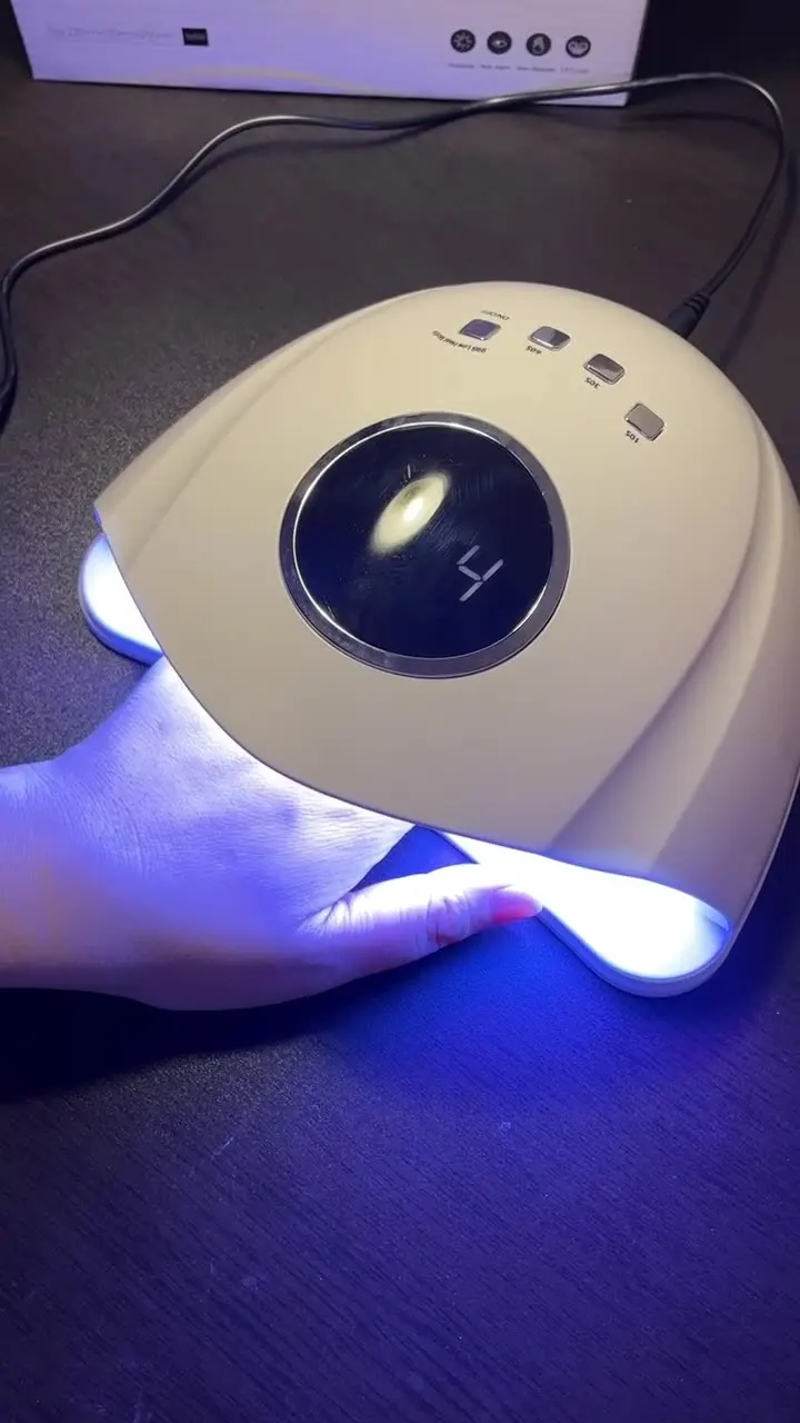 Y3 168W High-Power UV Nail Lamp Quick-Drying Light Therapy with 42 LED Beads for Nail Polish And Glue Curing White Mini F9 Model