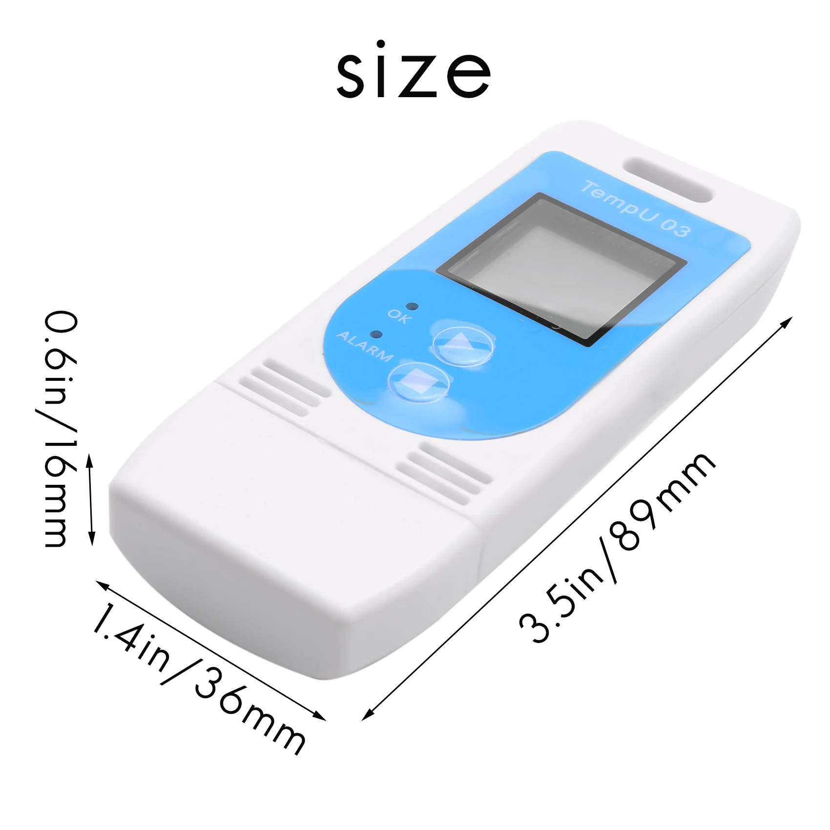 USB Temperatura e umidade Data Logger, 12.000 Record Capacity