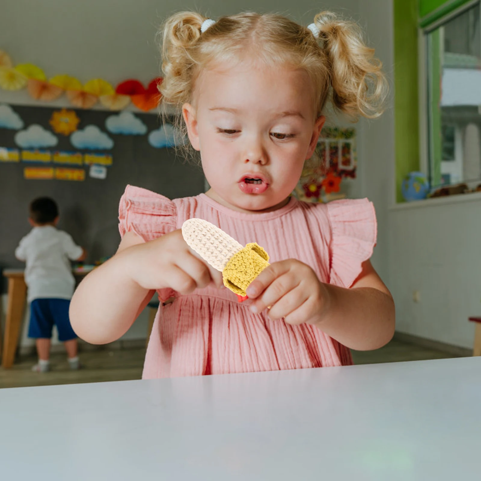 1 pçs crochê banana chocalho do bebê seguro dentição brinquedo para crianças brinquedos macios para recém-nascidos agarrando mão sino brinquedo da criança estudando brinquedo