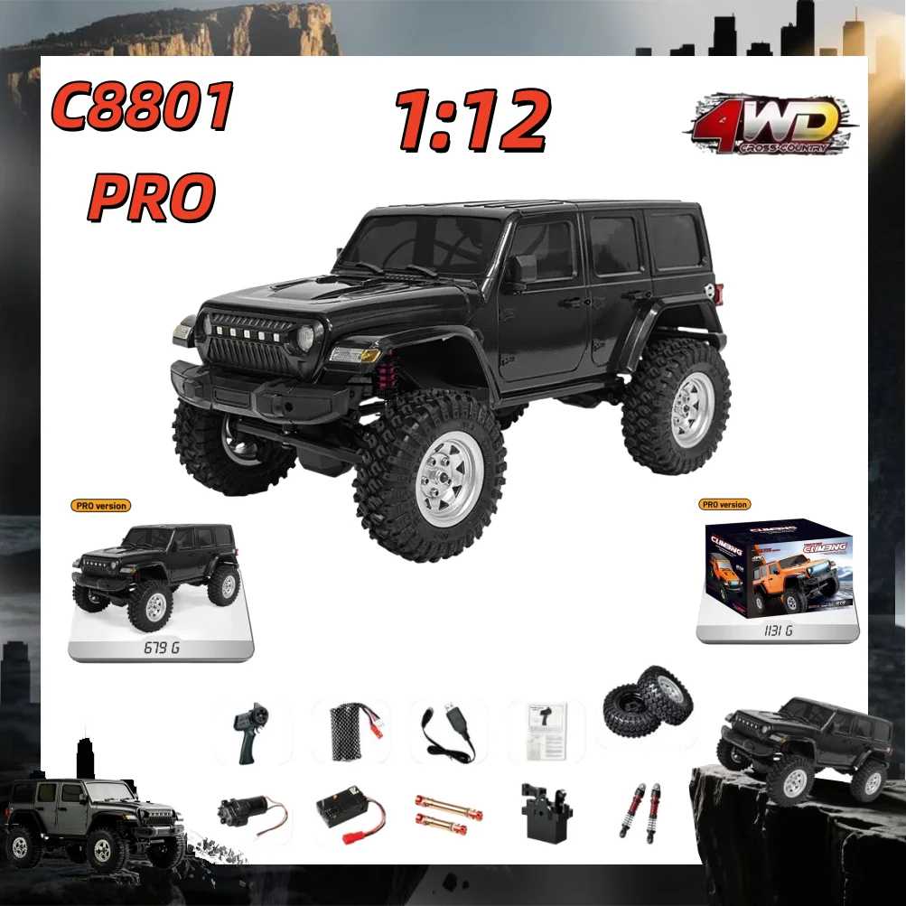 

New Wltoys JJRC C8801PRO 1/18 Full Proportional 4WD Suspension Off-Road Car Electric RC Car Vehicle Toy Modles For Children Gift