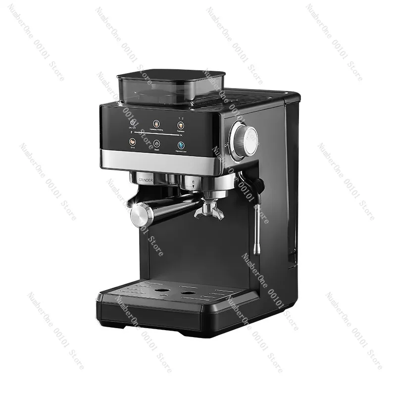 Compact 1.2L Home Automatic Espresso Coffee Machine Hot Cold Dual Extraction Built In Grinder All In One Bean to Cup Maker