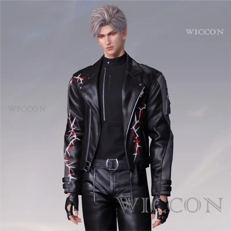 Sylus Cosplay Outfits Costumes: New Items Kid Costume Love and Deepspace Women Anime Woman Leather Jacket Whole Halloween Party