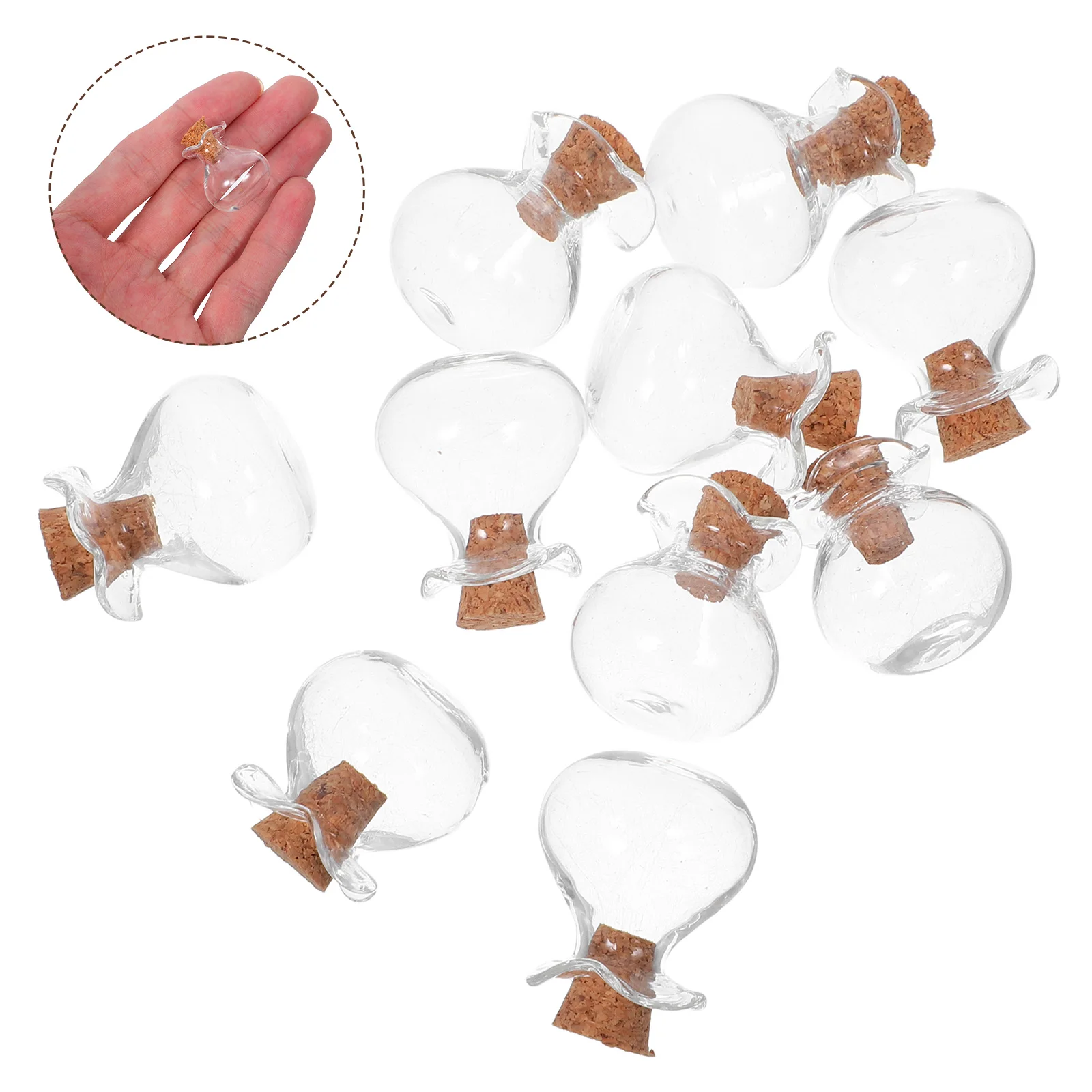 

10 Pcs Mini Glass Drift Bottle Decorative Bottles Decoration with Stoppers Cover
