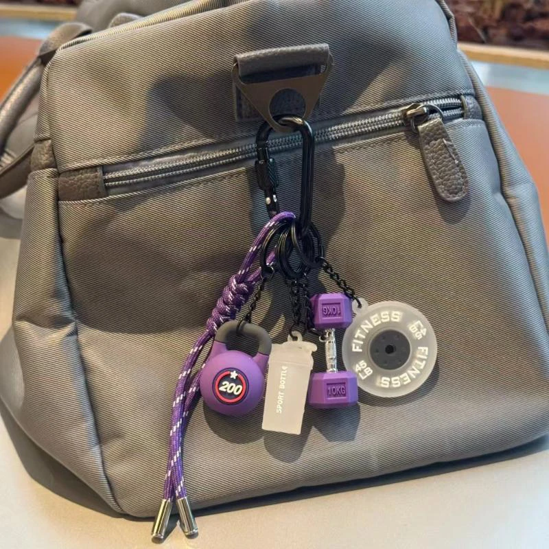 Fitness-Schlüsselanhänger Hochwertige Geschenke für Fitness-Enthusiasten Sportbegeisterte Fitness-Taschen-Zubehör Taschenanhänger Geschenke