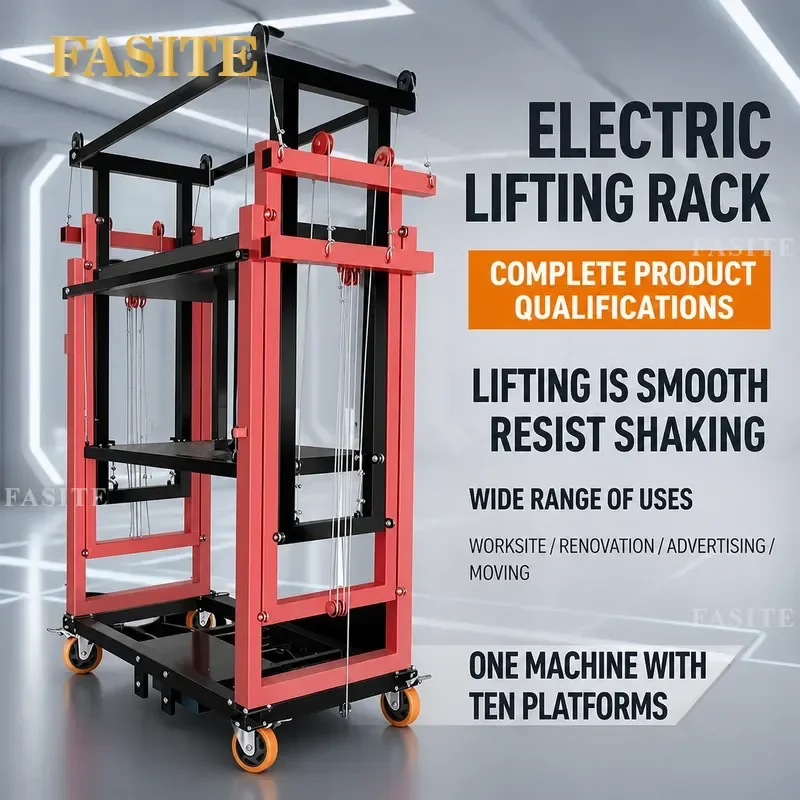 For 4m 6m 12m Electric Scaffolding Lift Foldable Electric Lift Platform Heavy Duty Aluminum Alloy Construction Work Platform