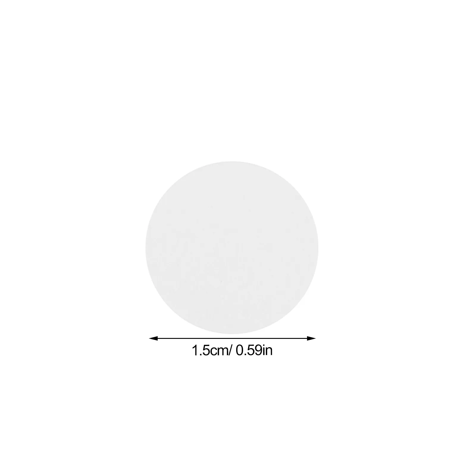 3000pcs Round Labels Stickers 15mm Diameter Circular Dot Blank White DIY Self Adhesive File Organization School