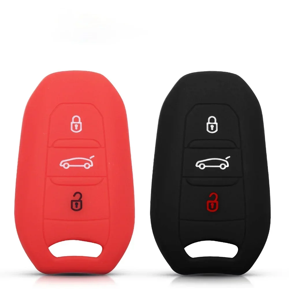 3 Buttons For Peugeot C6 508 C5 C3 508 2008 3008 C4 Aircross Picasso Grand Car Key Silicone Skin Case Cover Protector