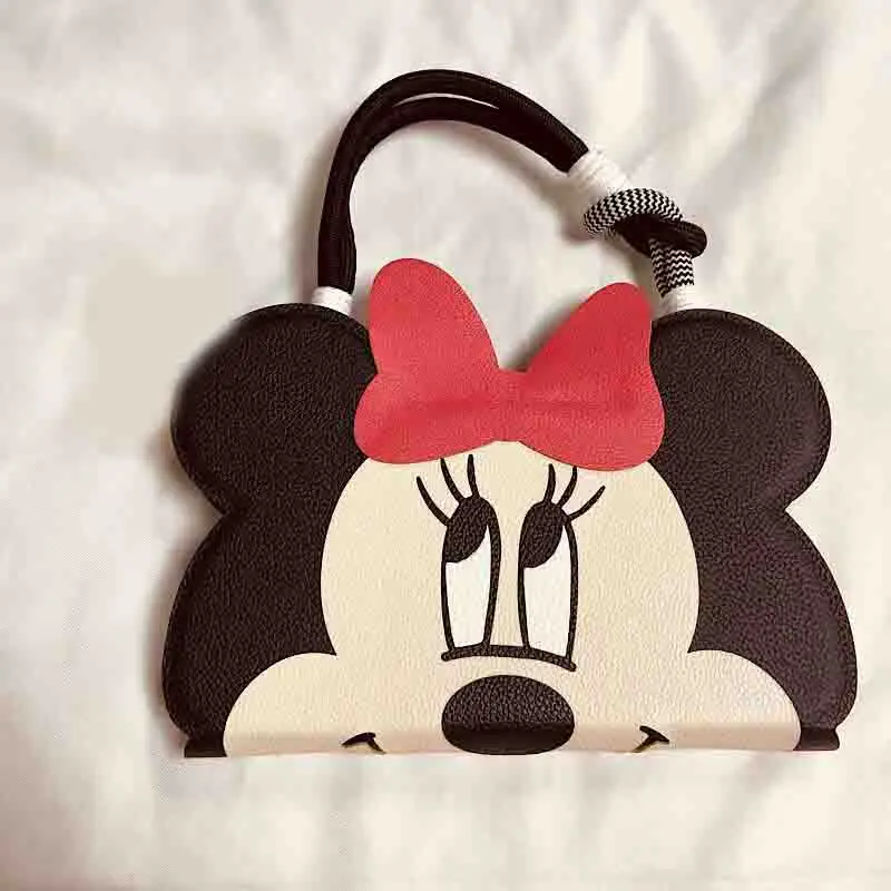 Disneys Mickeys Minnies Mouses 3D Stereoscopic Lovely Cartoon Phone Case For iPhone 15 14 13Pro Max Y2K A Leather Bag Back Cover