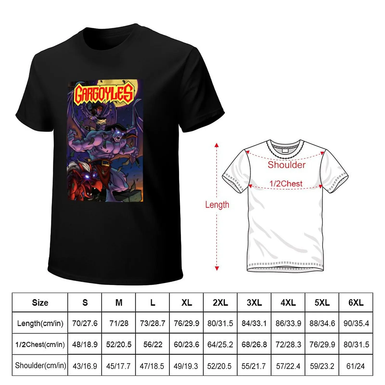 Retro Art Love Gargoyles Cartoon Characters T-Shirt g man t shirts for men T-Shirt