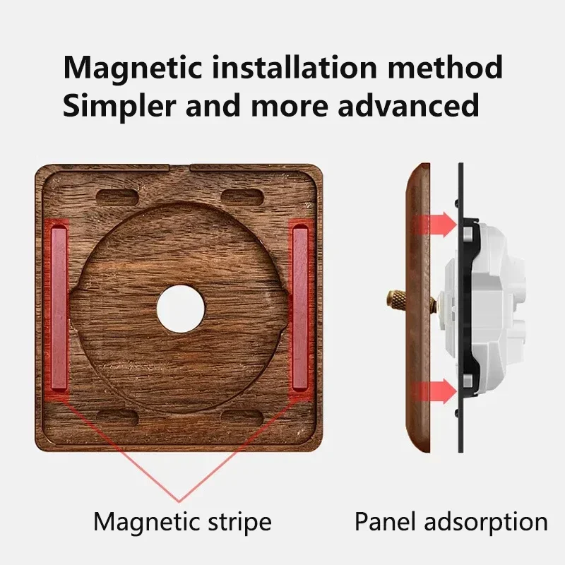 Enchufe de interruptor Retro, Panel de brazo de conducción de trabajo de madera maciza, estilo Retro, UE/Francia/Reino Unido, 1Gang, 2Gang, control