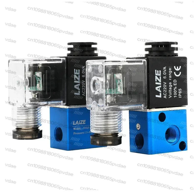 Tool Parts Pneumatic Solenoid Valve 2 Position 1/4 Port 2 Way Normally Closed 2V025-08 Air Compressor Magnetic Control Valve