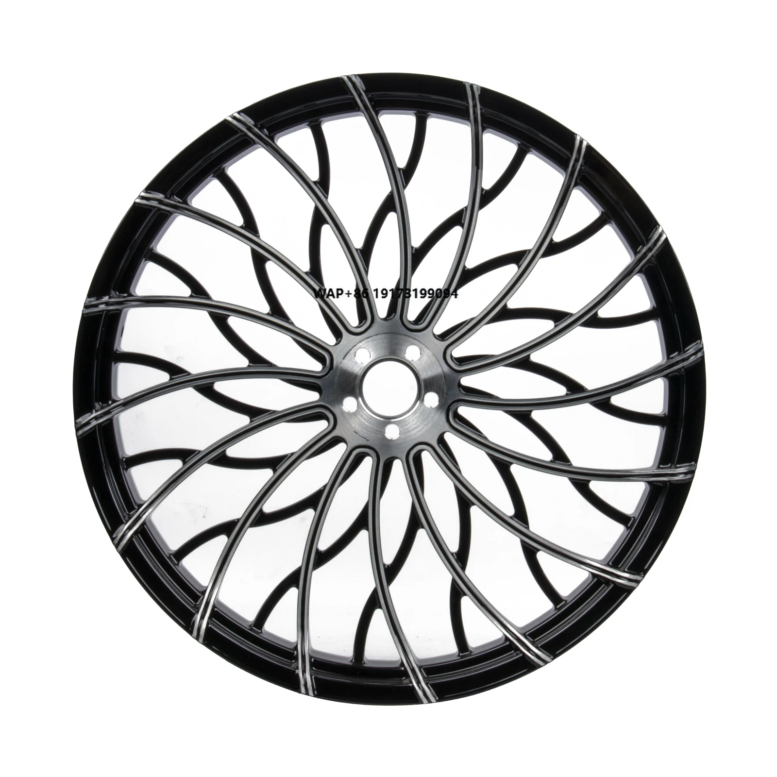 

Motorcycle 3D Forged Custom Front Rear Wheel Wave CNC Black for 2018-2024 Fat Boy Breakout