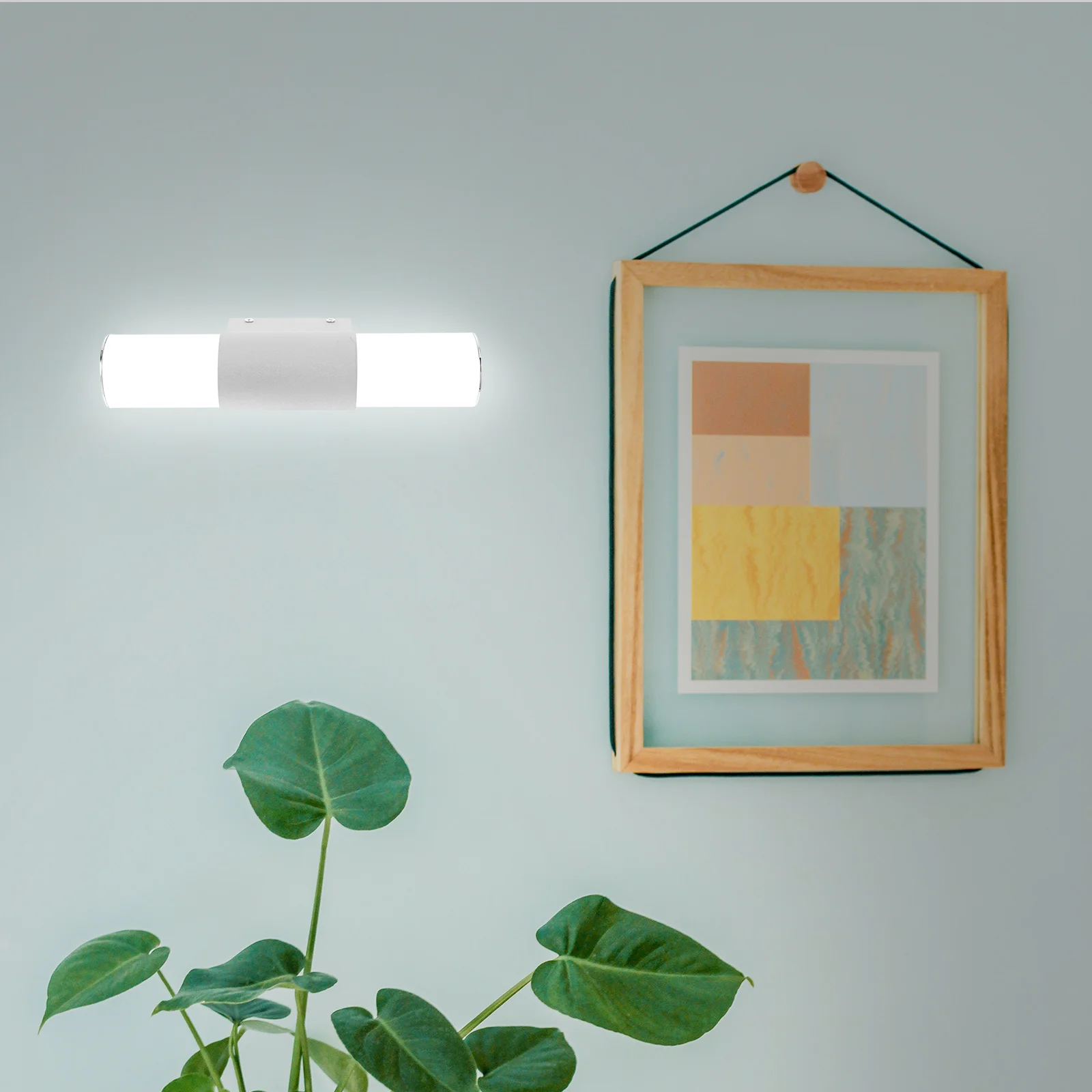 Mirror Headlight LED Front Lamp Garden Modern Wall Dimmable Bathroom Iron Cabinet Creative White