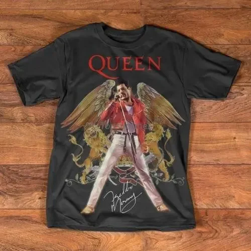 Camiseta de algodón de la Reina Freddie Mercury para hombre, ropa informal de manga corta, color negro, talla S-3Xl, 2018