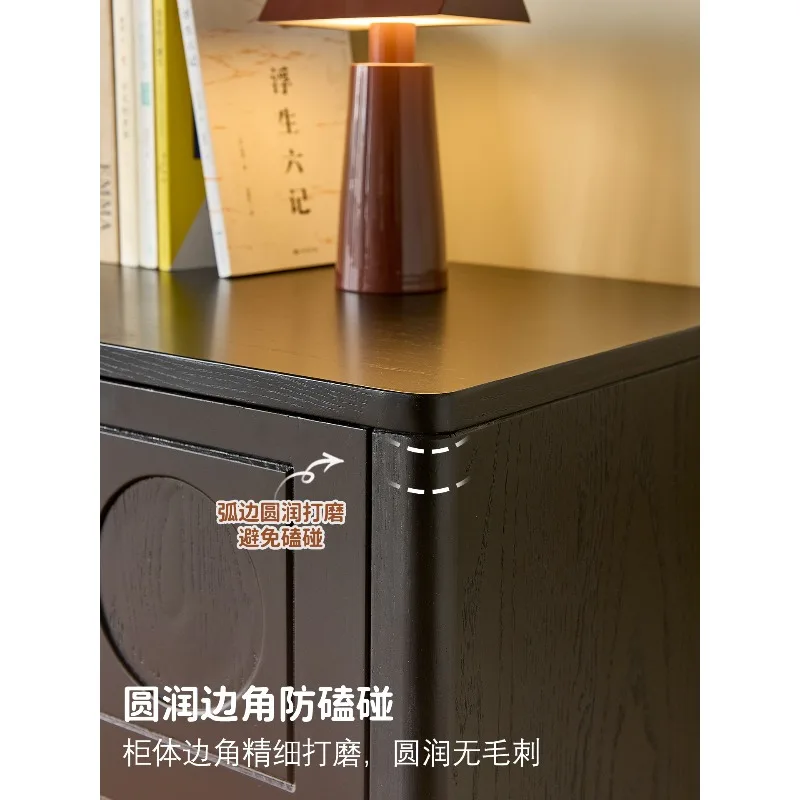 Floor-to-ceiling TV cabinet, storage cabinet, niche, living room movable medieval aesthetics