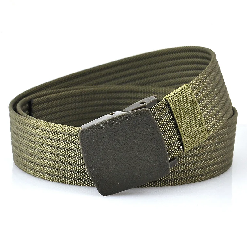 Herrengürtel, modisch, Unisex, Jeansgürtel, verstellbarer Gürtel, Herren, Outdoor, Reisen, taktischer Taillengürtel mit Kunststoffschnalle für Hosen, 120 cm – Detail 6