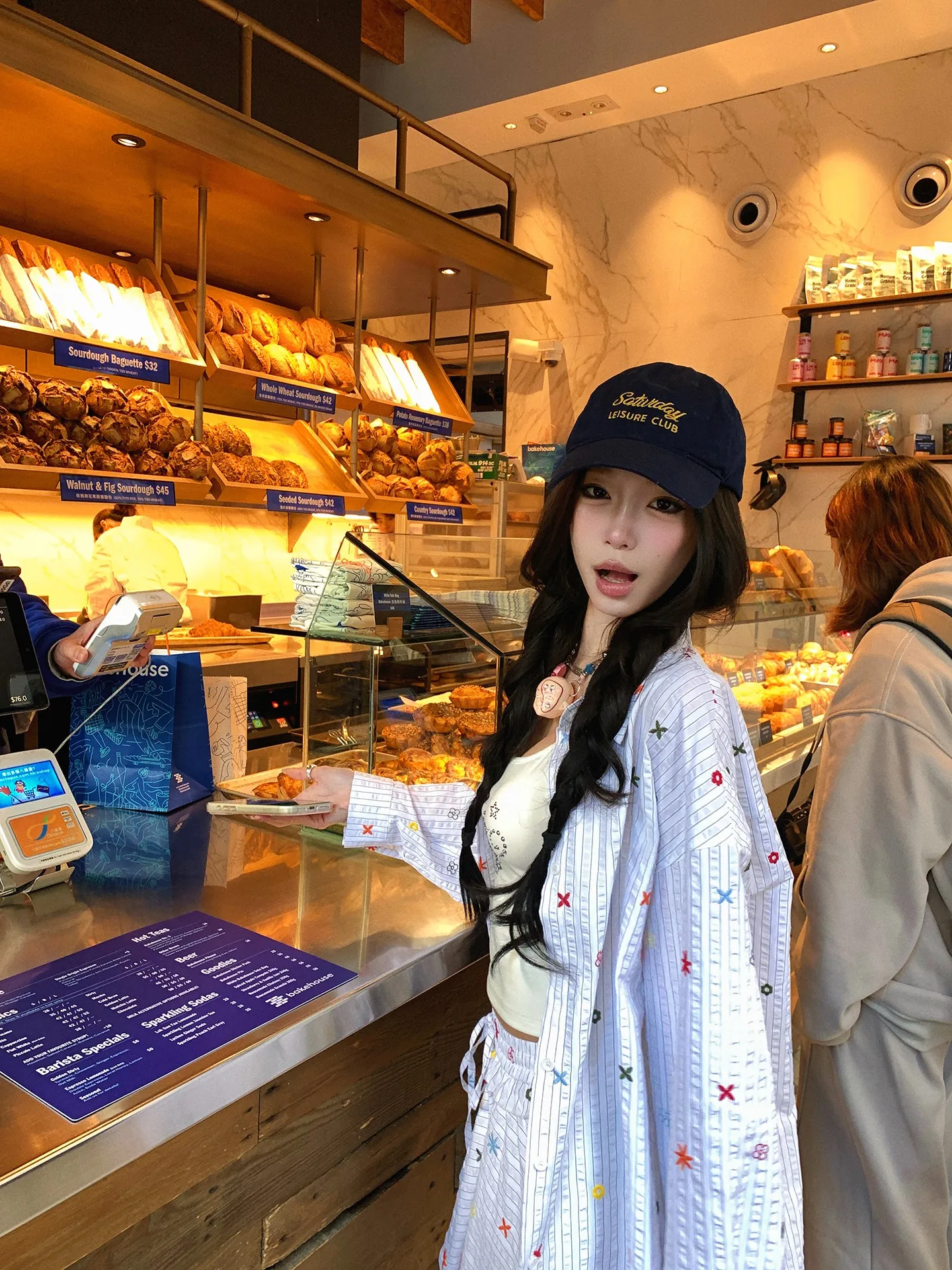 

Pinksoya Women's Embroidered Sun Protection irt Spring Early Season Clothing Anti-Aging Top f-Skirt Set Sweet Sle Loos...