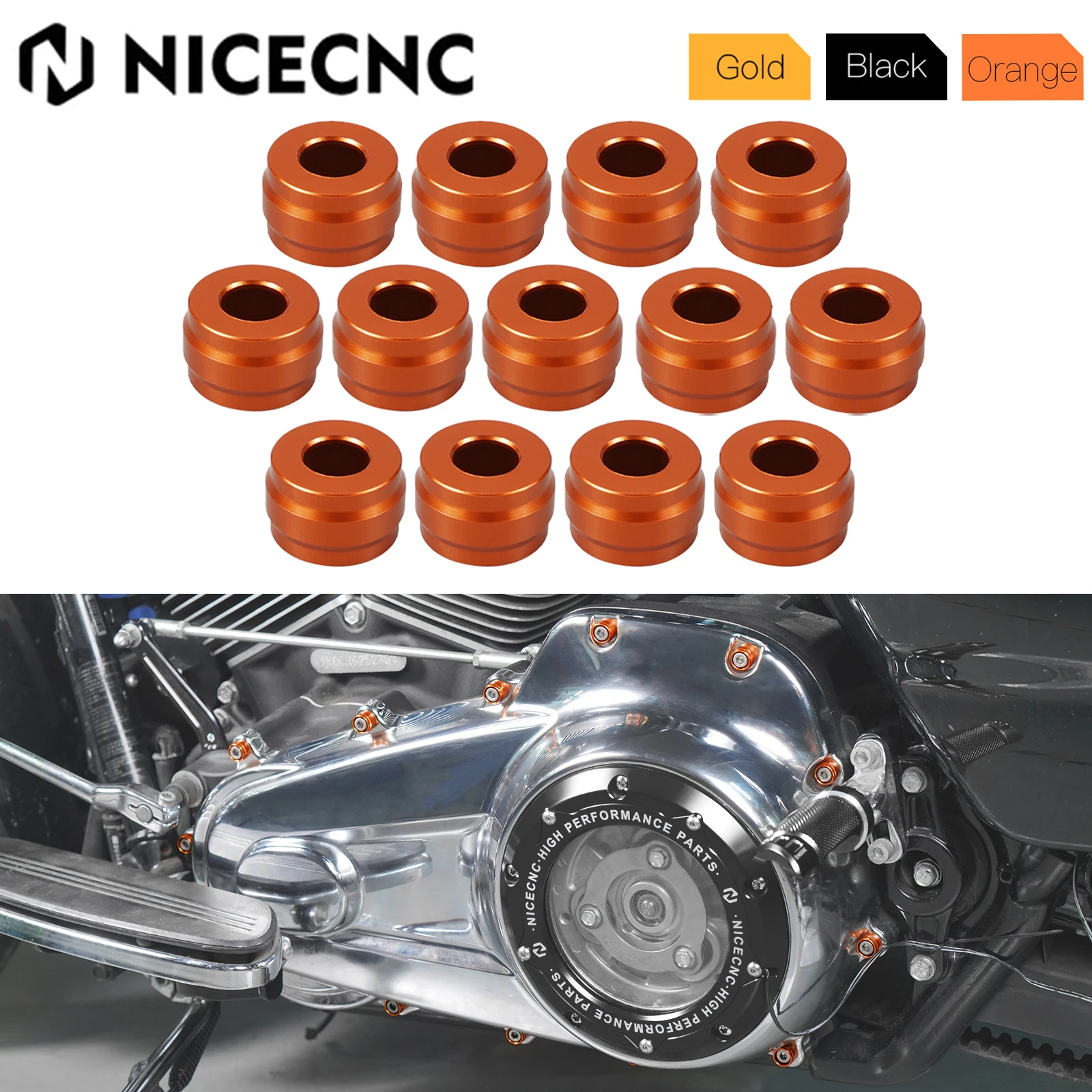 

For Harley 2017-2023 Street Glide FLHX Special FLHXS Primary Cover Bolt Decorative Trim Rings Road King FLHR Road Glide FLTRX