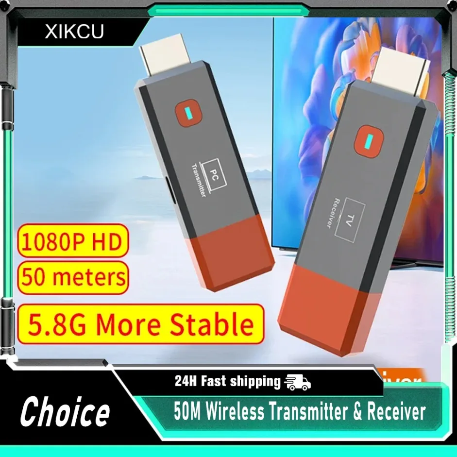 

HDMI-совместимый беспроводной видеопередатчик и удлинитель приемника 50 м видео ТВ ключ беспроводной адаптер для камеры ноутбука ПК