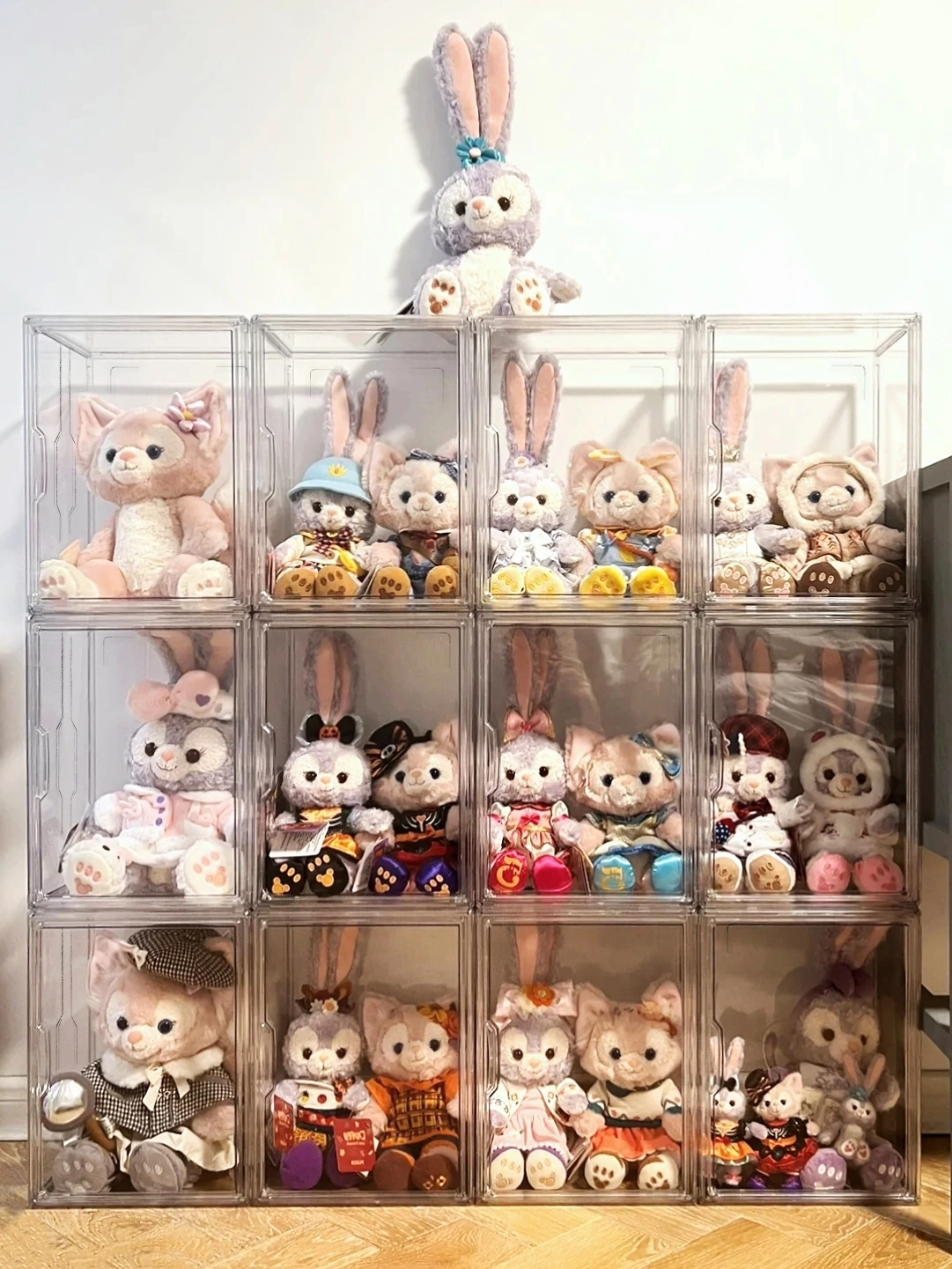 

Model figure cabinet cotton doll storage box acrylic display box transparent shelf