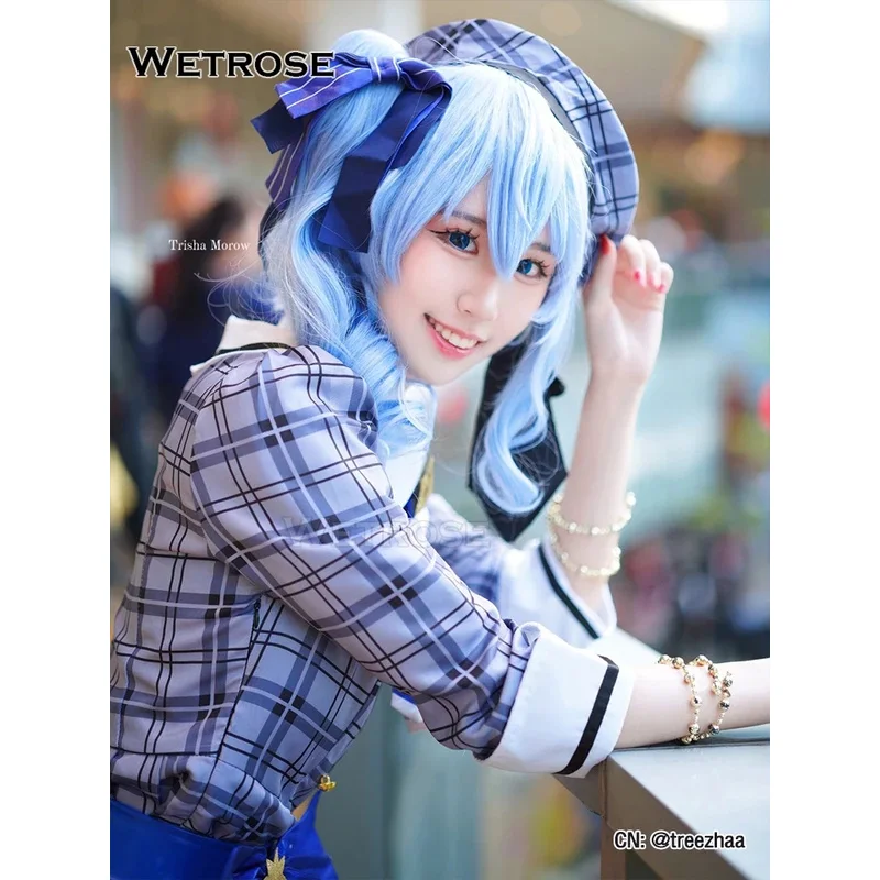 

【Wetrose】 Hosimati Suisei Cosplay Costume Suisui Classic Hololive Vtuber Holo Full Set Hat Wig Halloween