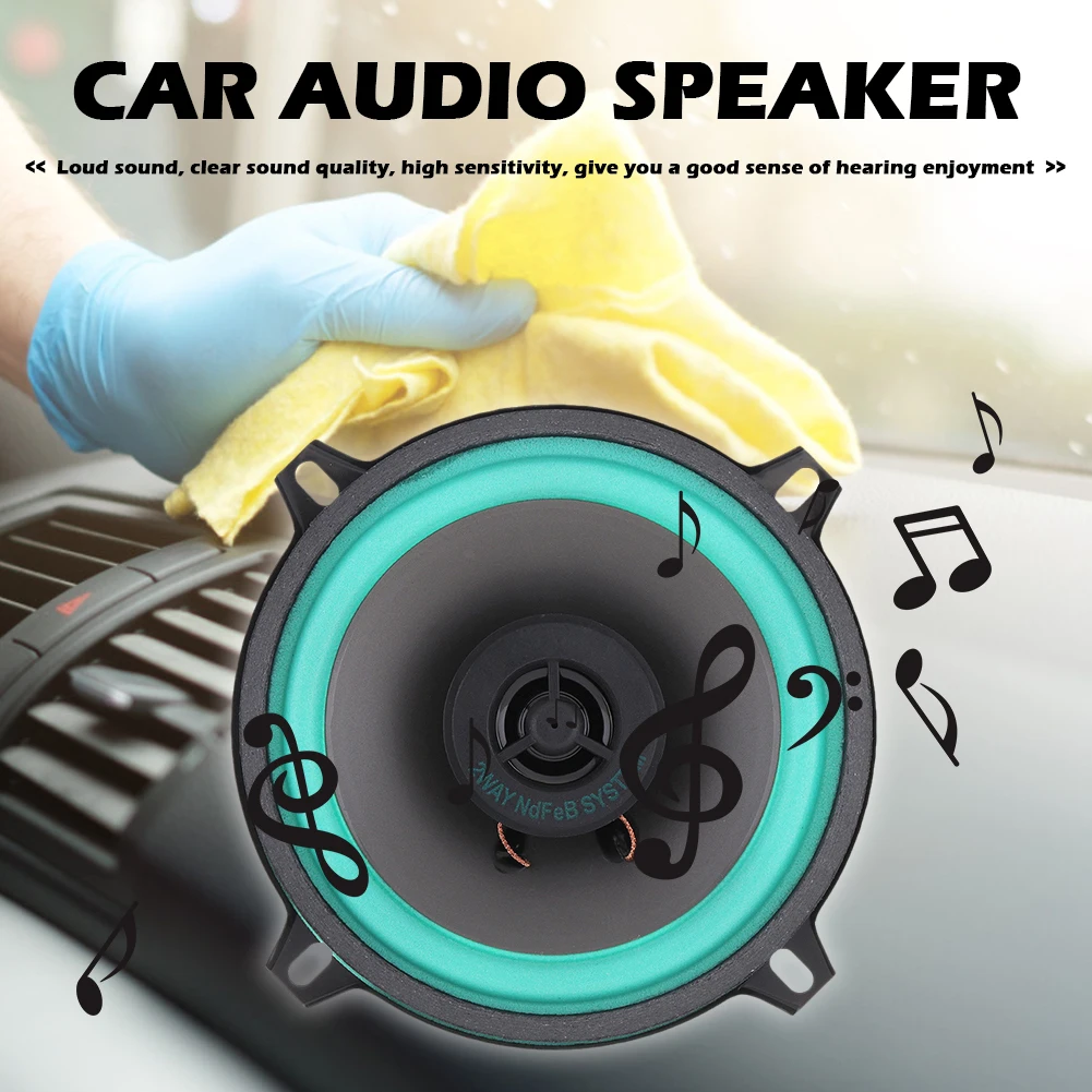 5 Inch 2 Way Full Frequency Car Stereo Speaker 100W 4 Ohms Auto Audio Loudspeaker Vehicle Audio Music Stereo Subwoofer