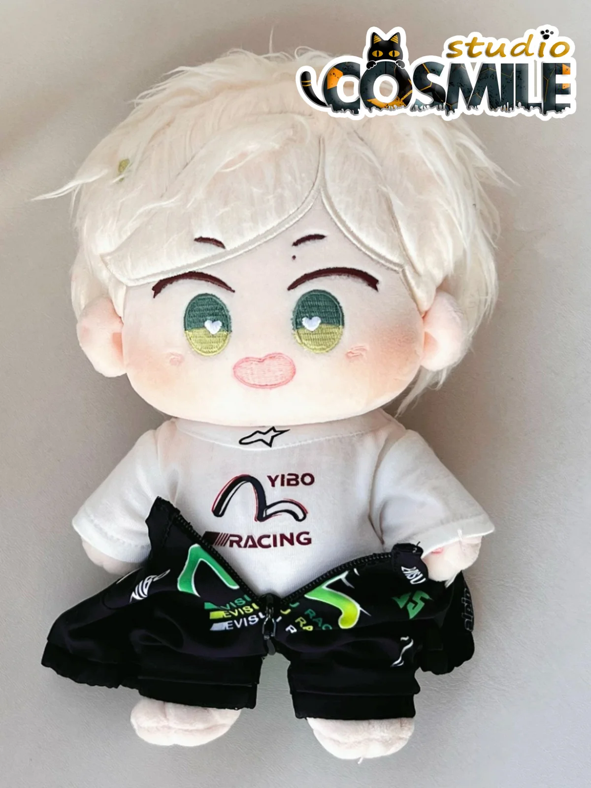 The Untamed Fashion  Wang Yibo Black Racing Suits Costume Stuffed 20cm Plush Dol Accessories Doll\'s Clothes GG Jan