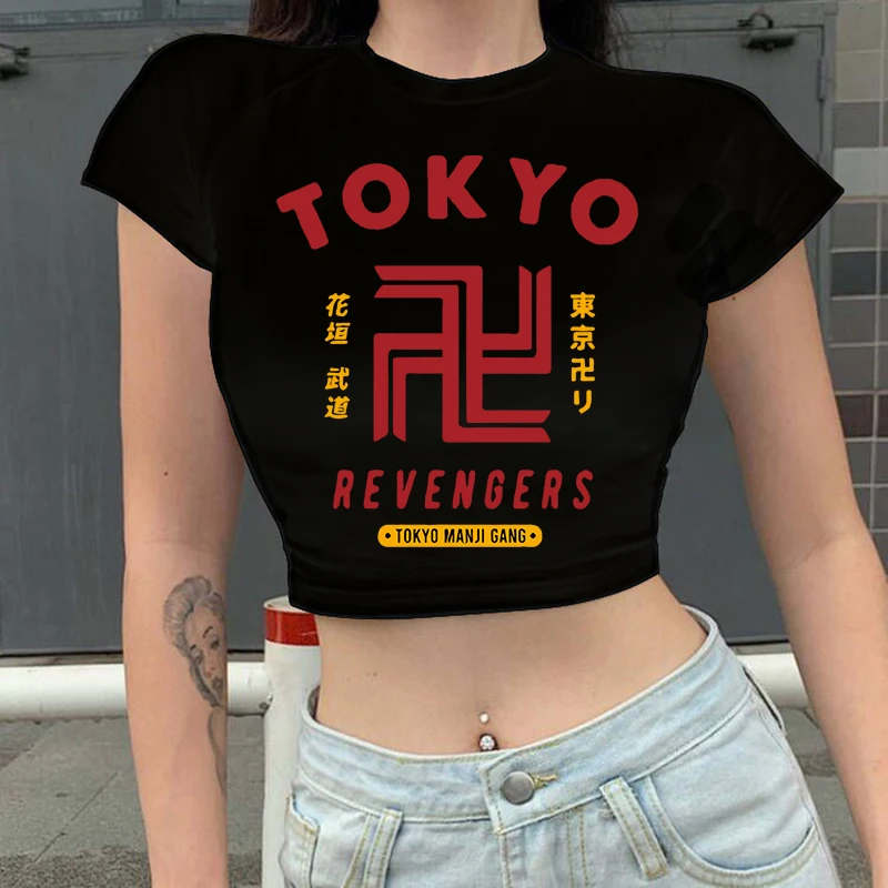 Camiseta corta de Anime japonés Tokyo Revengers para mujercamisetas Graficas de Manga Harajuku، camisetas de Anime