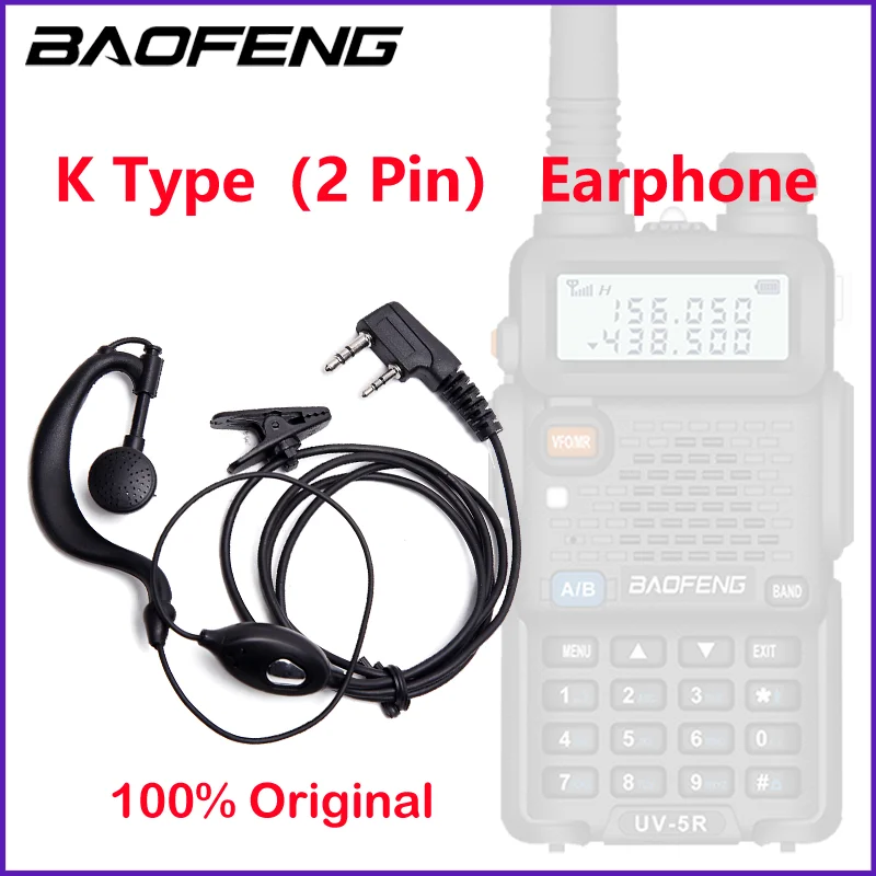 New Walkie Talkie Headset Earphone K-Plug Wired Two Way Ham Radio Earpiece For Baofeng BF-888S UV5R UV82 UV16 UV17 Walkie Talkie