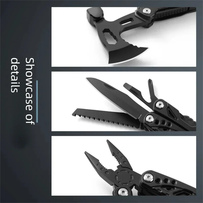 Camping multifunctional small knife tactical pliers multifunctional axe hammer tactical hand axe multifunctional pliers view 3
